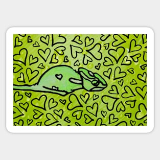 Chameleon with Hearts Sticker